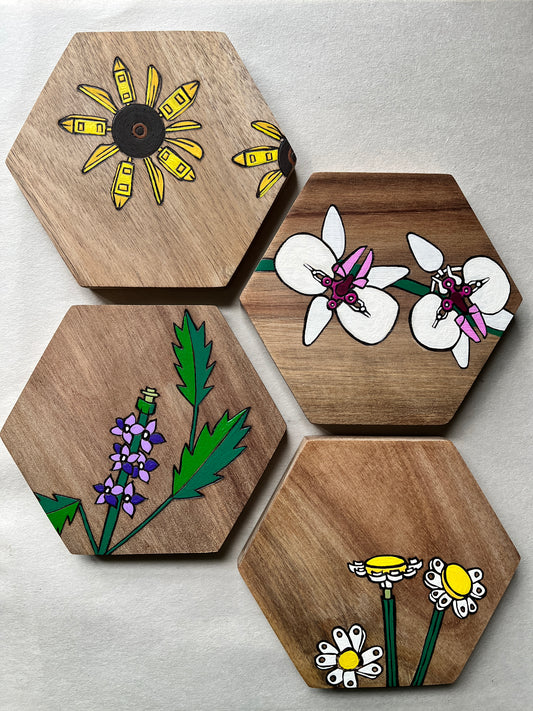 Lego Flower Coaster Set