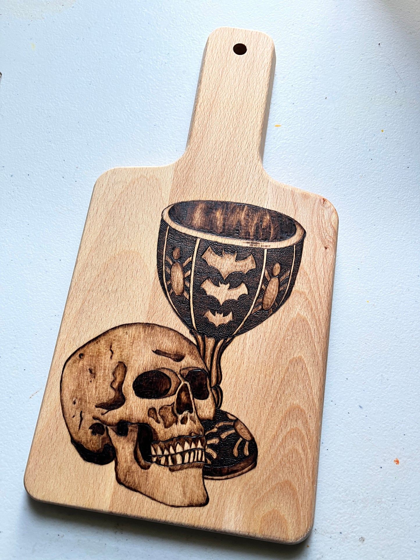 Skull Goblet Cutting Board